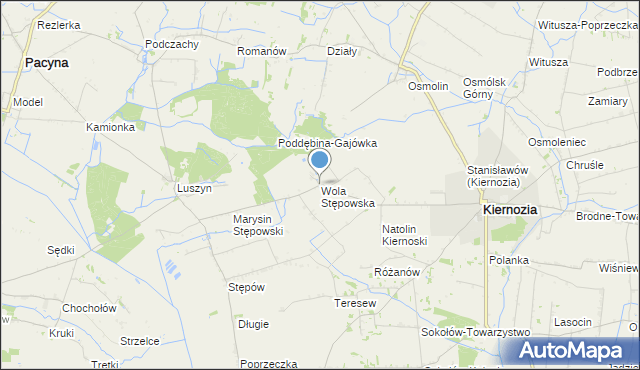mapa Wola Stępowska, Wola Stępowska na mapie Targeo
